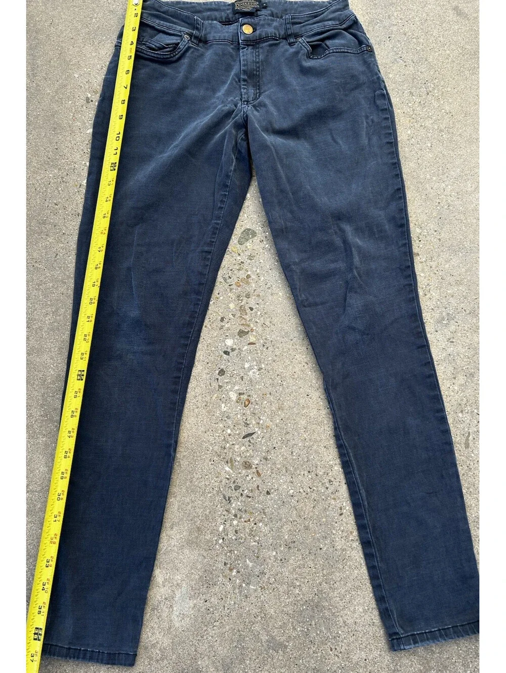 PENDLETON Jeans Womens 2 Blue Cloth Slim Fit Pants Cowgirl Style 26W Measured
